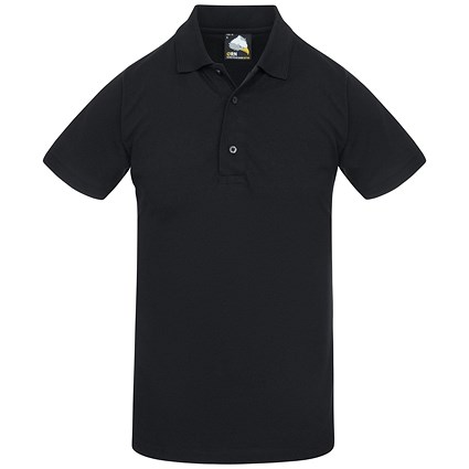 ORN Egret Male Slim Fit Polo Shirt, Black, Large