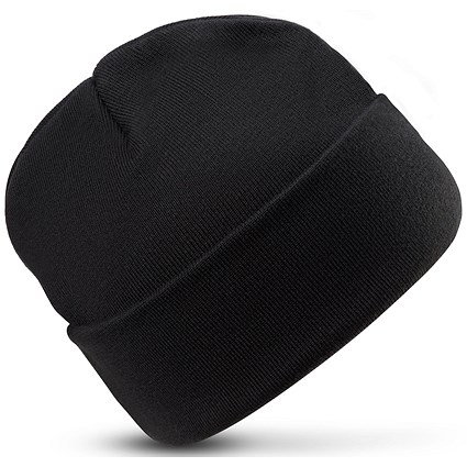 ORN Beanie Hat with Lining, Black