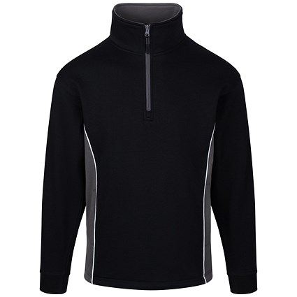 ORN Silverswift Quarter Zip Sweatshirt, Unisex, Black/Graphite, 4XL