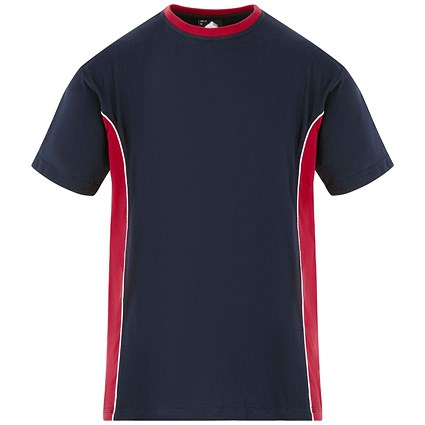 ORN Silverswift Unisex T-Shirt, Navy Blue/Red, 2XL