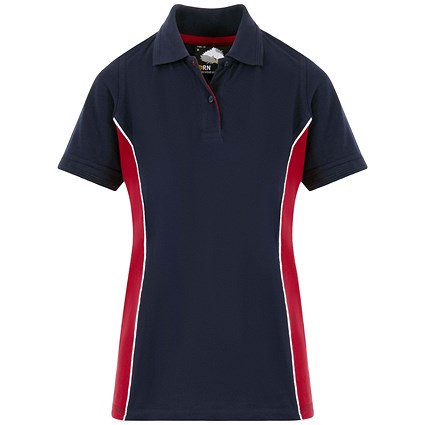 ORN Silverswift Ladies Polo Shirt, Navy Blue/Red, 8