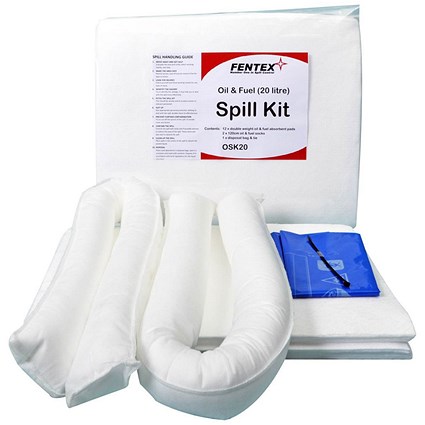 Fentex Oil & Fuel Spill Kit, 20L Capacity