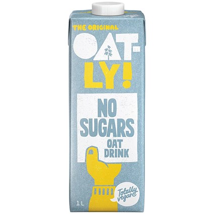 Oatly No Sugars Oat Drink, 1 Litre, Pack of 6