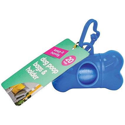 Dog Poo Bags and Holder Pack of 10