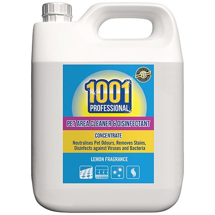1001 Professional Pet Area Cleaner + Disinfectant 5L Pack of 2