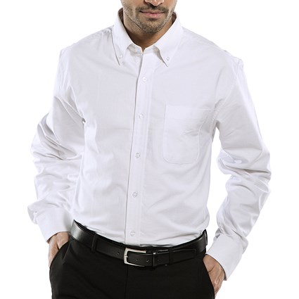 Beeswift Oxford Shirt, Long Sleeve, White, 17