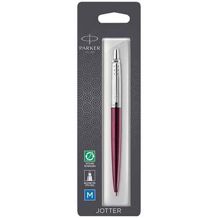 Parker Jotter Portobello Purple Chrome Trim Ballpoint Pen Hangsell