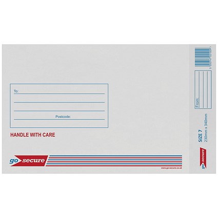 GoSecure Bubble Lined Envelopes, Size 7 220x320mm, White, Pack of 20