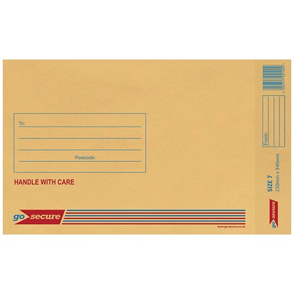 GoSecure Bubble Lined Envelope Size 7 230x340mm Gold (Pack of 20) PB02154 GoSecure Bubble Lined Envelope Size 7 230x340mm Gold (Pack of 20) PB02154
