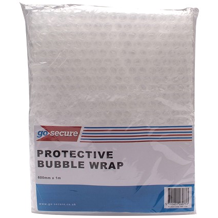 GoSecure Bubble Wrap Sheets 600mmx1m Clear (Pack of 6) PB02290