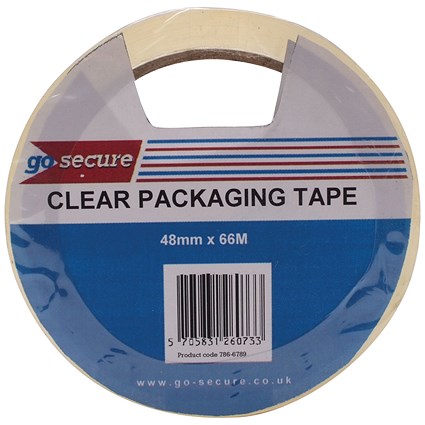 GoSecure Packaging Tape 50mmx66m Clear (Pack of 6) PB02297