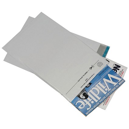 GoSecure Lightweight Polythene Envelopes, 595x430mm, Opaque, Pack of 100