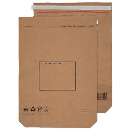 GoSecure Kraft Paper Mailer Bags 600x480x80mm (Pack of 50) KMB1104