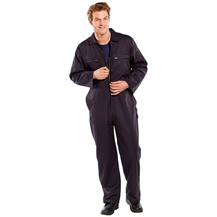 Beeswift Heavy Weight Boilersuit, Navy Blue, 48 Beeswift Heavy Weight Boilersuit, Navy Blue, 48