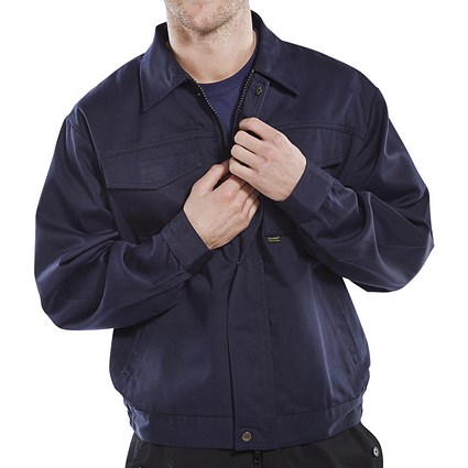 Beeswift Heavyweight Drivers Jacket, Navy Blue, 40