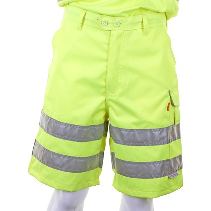 Beeswift Hi Visibility Shorts, Saturn Yellow, 46