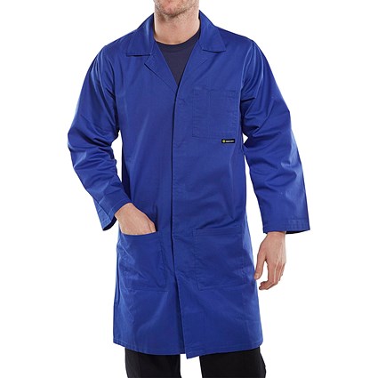 Beeswift Poly Cotton Warehouse Coat, Royal Blue, 38