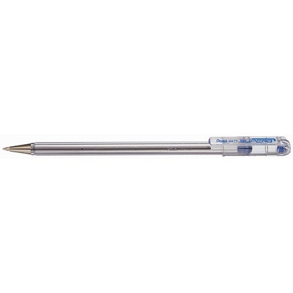 Pentel Superb Ballpoint Pen, Blue, Pack of 12 - Buy One Get One Free