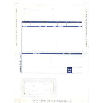 Pegasus Compatible Payslip Mailer, Self-Seal, Pack of 500