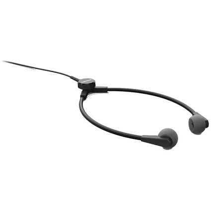 Philips ACC0233 Y-Style Headphones for Transcription, Lightweight Durable 3M Cable, Charcoal