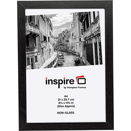 Hampton Frames Black Wood Photo Frame, A4, Non-Glass, Black Hampton Frames Black Wood Photo Frame, A4, Non-Glass, Black