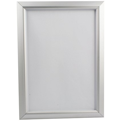 Snap Frame with Mounting Kit Aluminium with Anti-glare PVC Front-loading A4 297x210mm Black