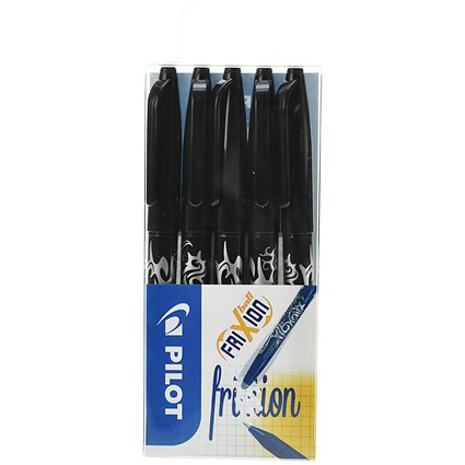 Pilot FriXion Erasable Rollerball Pen Black (Pack of 5) 224300501