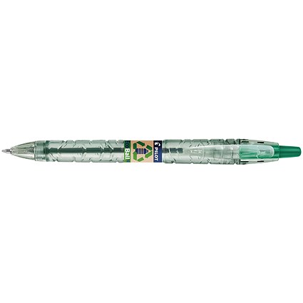 Pilot B2P Ecoball Ballpoint, Green, Pack of 10