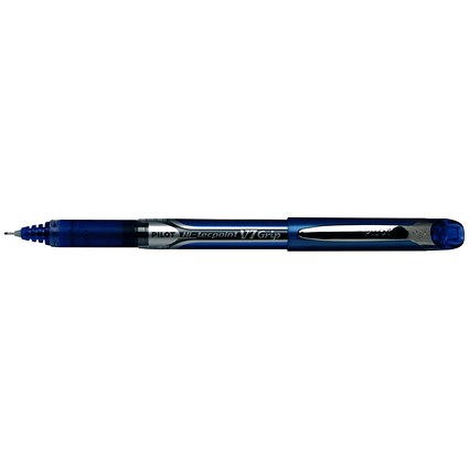 Pilot V7 Rollerball Pen, Rubber Grip, Needle Point, 0.7mm Tip, 0.5mm Line, Blue, Pack of 12