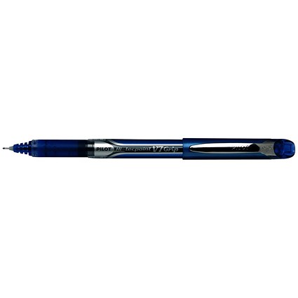 Pilot V7 Rollerball Pen, Rubber Grip, Needle Point, 0.7mm Tip, 0.5mm Line, Blue, Pack of 12
