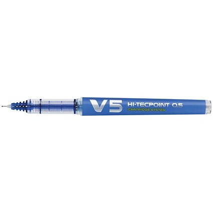 Pilot V5 Cartridge Rollerball Pen Fine Line Blue (Pack of 10)