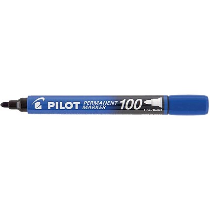 Pilot Permanent Marker 100 Bullet Tip Blue Value Pack 15 + 5 FREE (Pack of 20)
