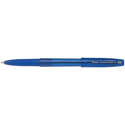 Pilot Super Grip G Retractable Ballpoint Pen, Medium, Blue, Pack of 12