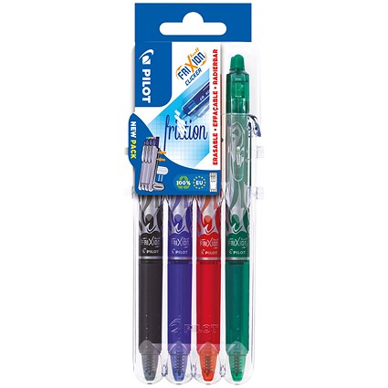 Pilot FriXion Set2Go Rollerball Click Assorted (Pack of 4)