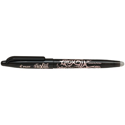 Pilot FriXion Ball Erasable Rollerball Pen Broad Black (12 Pack)