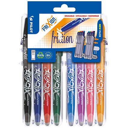 Pilot Set2Go FriXion Rollerball 07 Pens Assorted (8 Pack)
