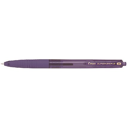 Pilot Super Grip G Ballpoint Pen Violet (Pack of 12)