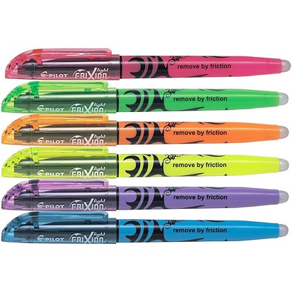 Pilot FriXion Light Erasable Highlighters Assorted (Pack of 6)
