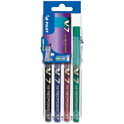 Pilot Set2Go V7 Rollerball Pens Assorted (Pack of 4)