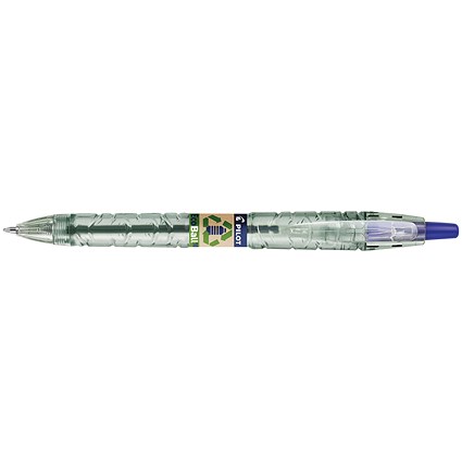 Pilot B2P Ecoball Ballpoint Pen/Refill, Blue, Pack of 10 pens and 10 refills