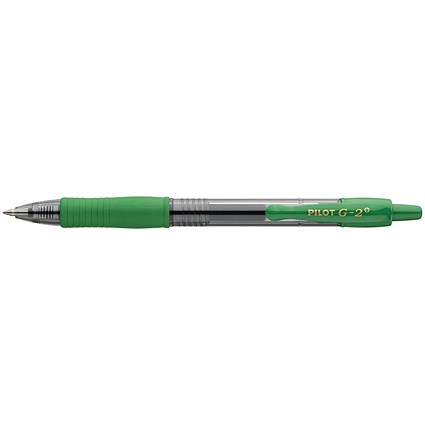 Pilot G-2 Plus Begreen Gel Ink Rollerball Medium Green (Pack of 12)