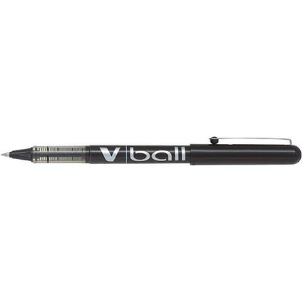 Pilot VB5 Rollerball Pen, 0.5mm Tip, 0.3mm Line, Black, Pack of 12