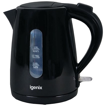Igenix Cordless Jug Kettle 1L Black