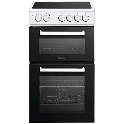 Statesman Electric Ceramic Double Oven 90L White