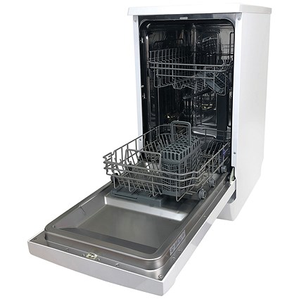 Statesman White Freestanding Slimline Dishwasher, 10 Place Setting