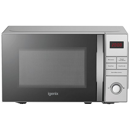 Igenix Stainless Steel Digital Microwave, 800W, 20 Litre