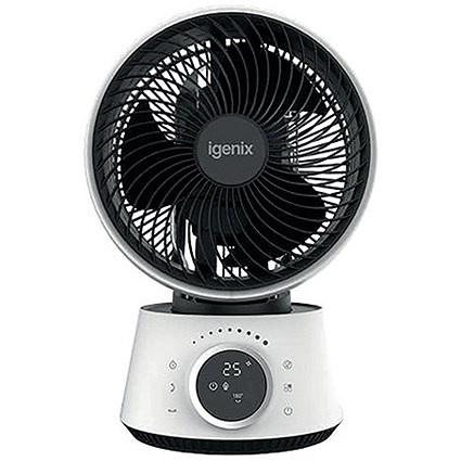 Igenix 9 Inch Air Circulator Turbo Fan, 32 Wind Speeds, White