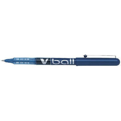 Pilot VB7 Rollerball Pen, 0.7mm Tip, 0.4mm Line, Blue, Pack of 12