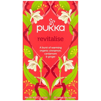 Pukka Revitalise Hebal Tea, Pack of 20 Pukka Revitalise Hebal Tea, Pack of 20