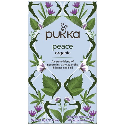 Pukka Peace Organic Tea Bags, Pack of 20 Pukka Peace Organic Tea Bags, Pack of 20